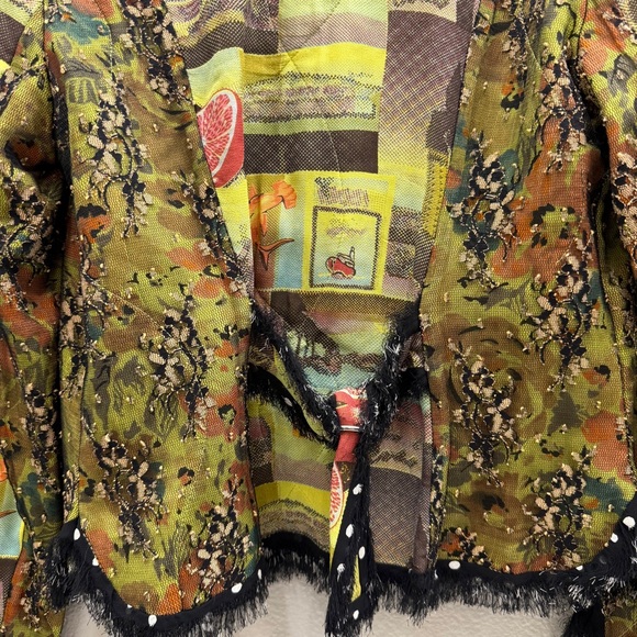 Look Unique Blazer Size Small Boho Festival Patchwork Lace Floral Print - Picture 5 of 9